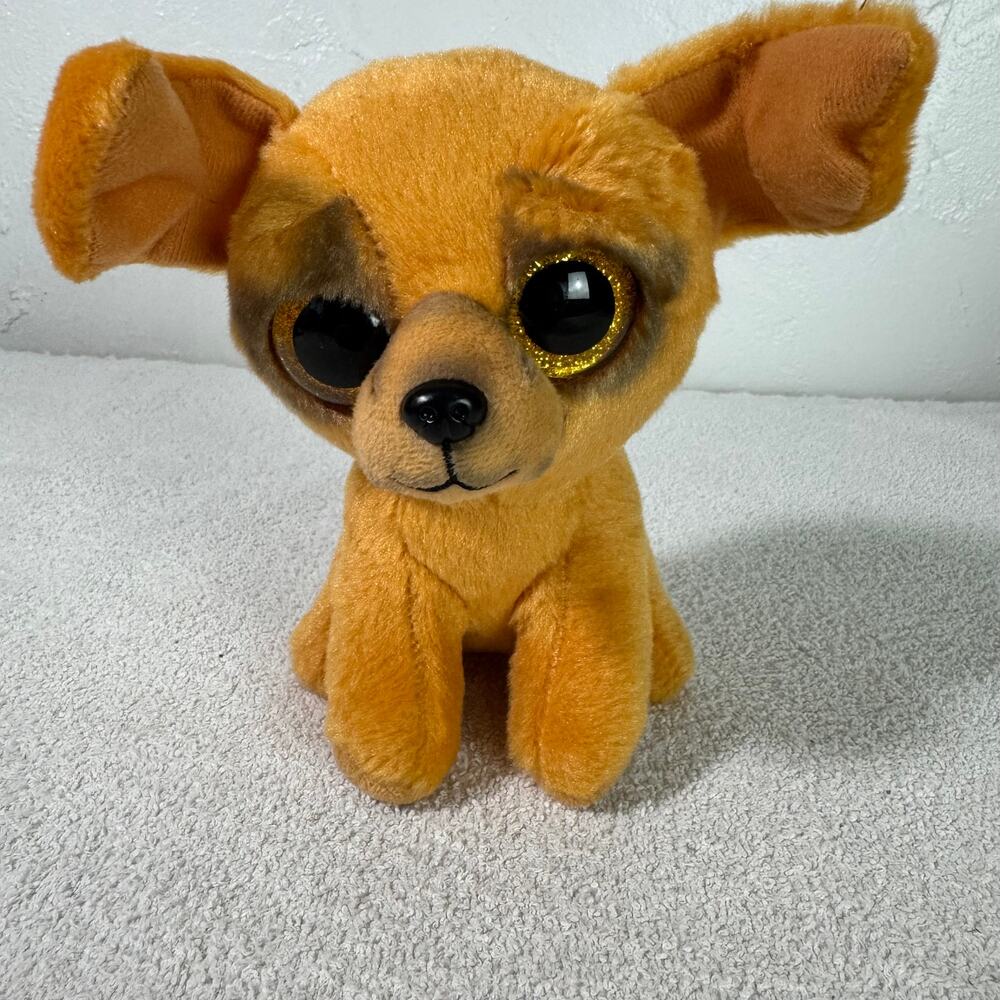 TY Beanie Boos - ZUZU the Brown Dog Plush (Glitter Eyes) 6"